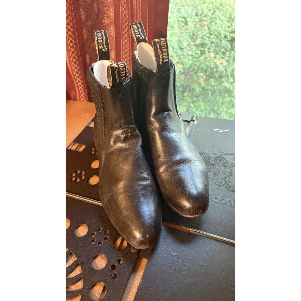 Los Altos Brown Leather Chelsea Ankle Boots Men's US 9.5 (27.5) Made in Mexico